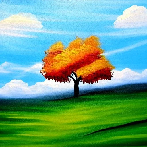 landscape tree painting sky