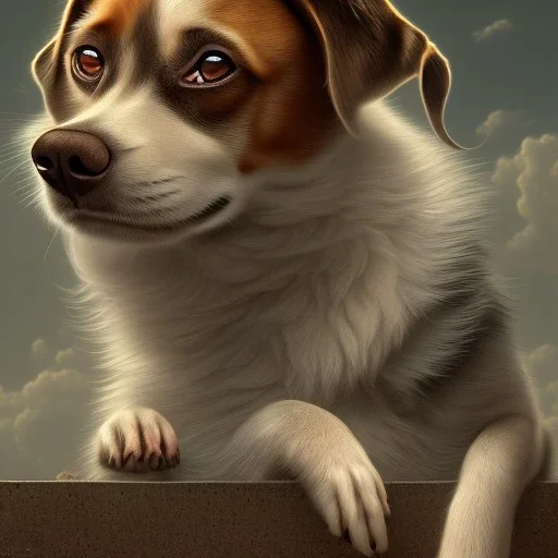 a sad dog watching its owners drive away on a highway, alone, lonely, 8k resolution, fine-detail, high-quality, digital art, illustration, detailed matte, brian froud, howard lyon, selina french, anna dittmann, annie stokes, lisa parker, greg rutowski,