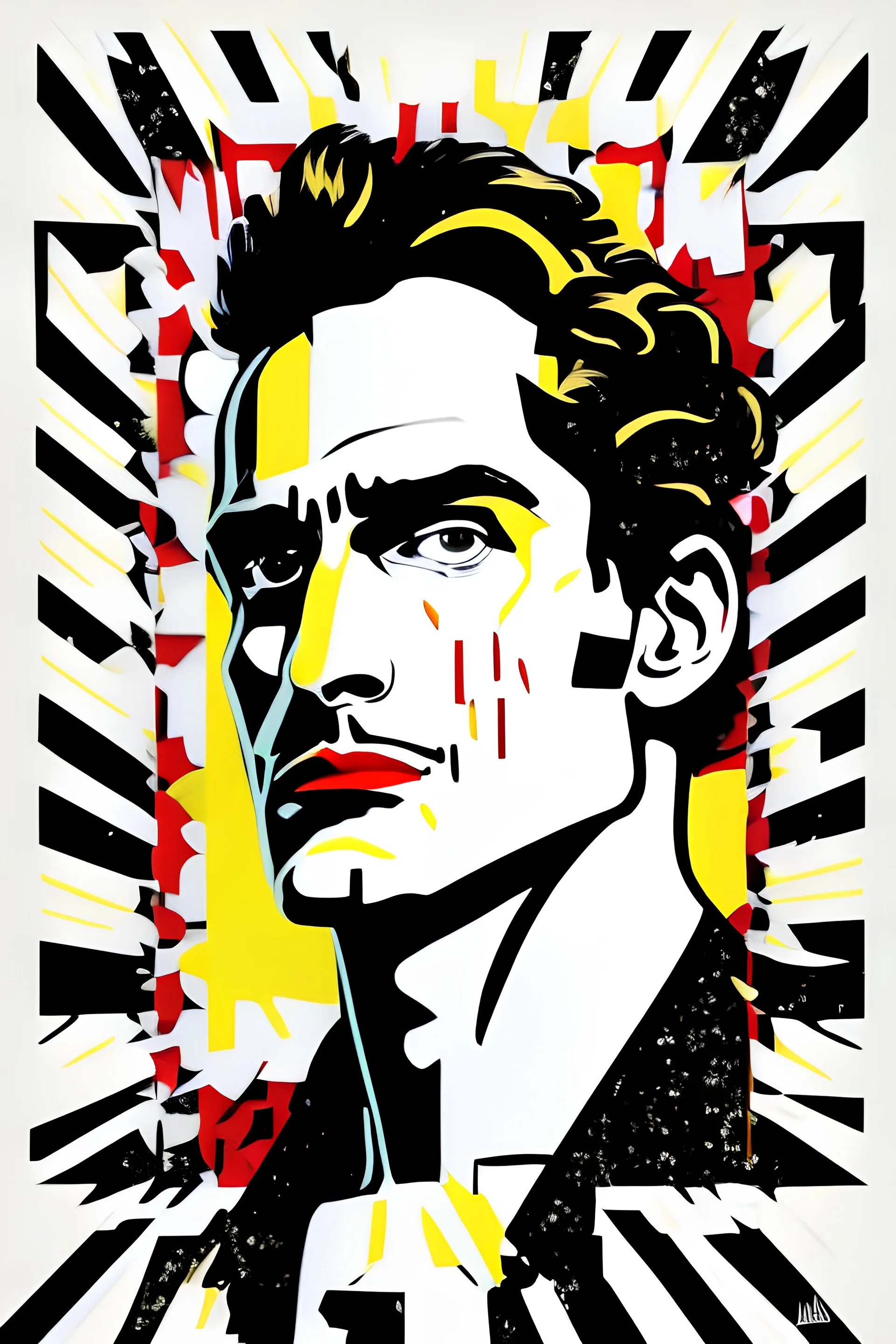 portrait mark antony in roy lichtenstein style