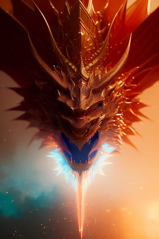 An adorable red dragon, full-scale head and shoulders portrait, 8k resolution concept art portrait by Greg Rutkowski, Artgerm, WLOP, Alphonse Mucha dynamic lighting hyperdetailed intricately detailed Splash art trending on Artstation triadic colors Unreal Engine 5 volumetric lighting Splash art fantasy"