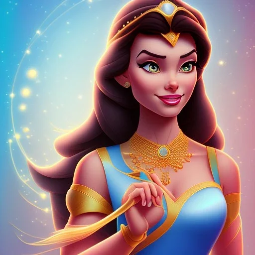 Disney princess jasmine with hypnotized eyes