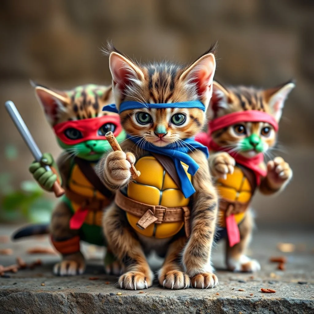 Teenage Mutant Ninja Kittens.