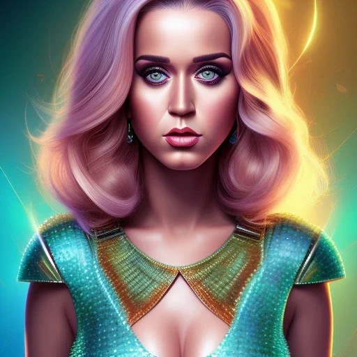 katy perry, full body portrait, digital art by artgerm