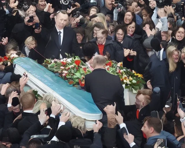 president Putin in coffin