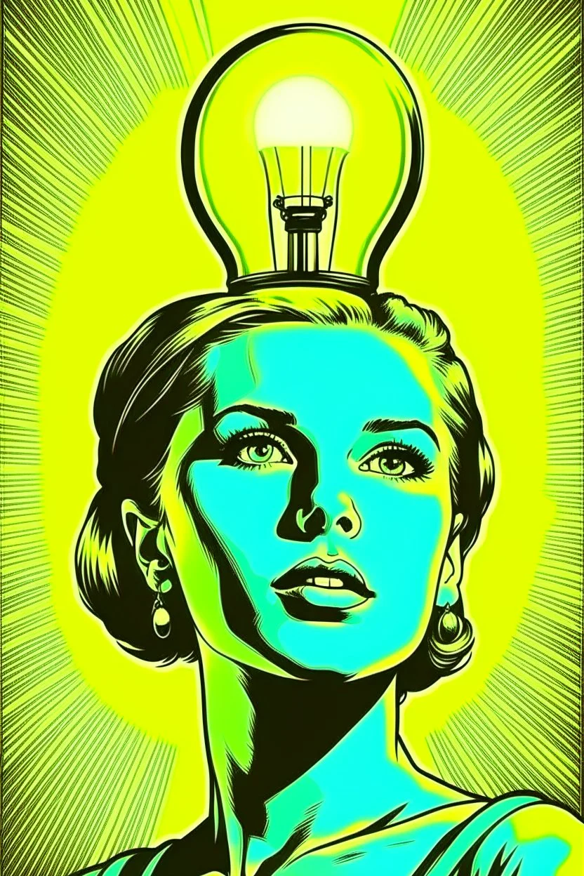 Vintage pop art style, light of hope