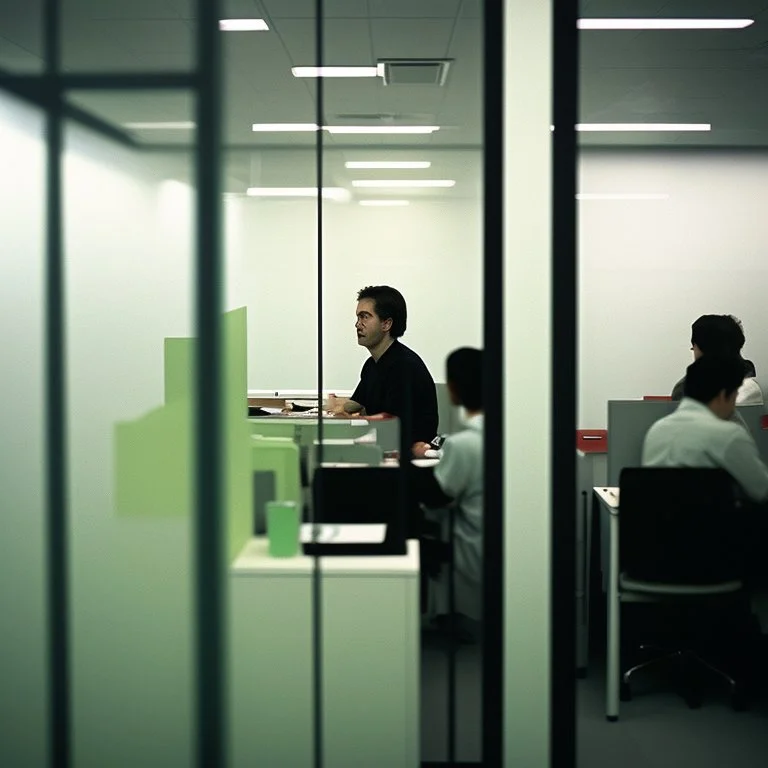 fila en una oficina de empleo; fotografía real, realizada con cámara Leica y objetivo de 50mm, personas caucásicas