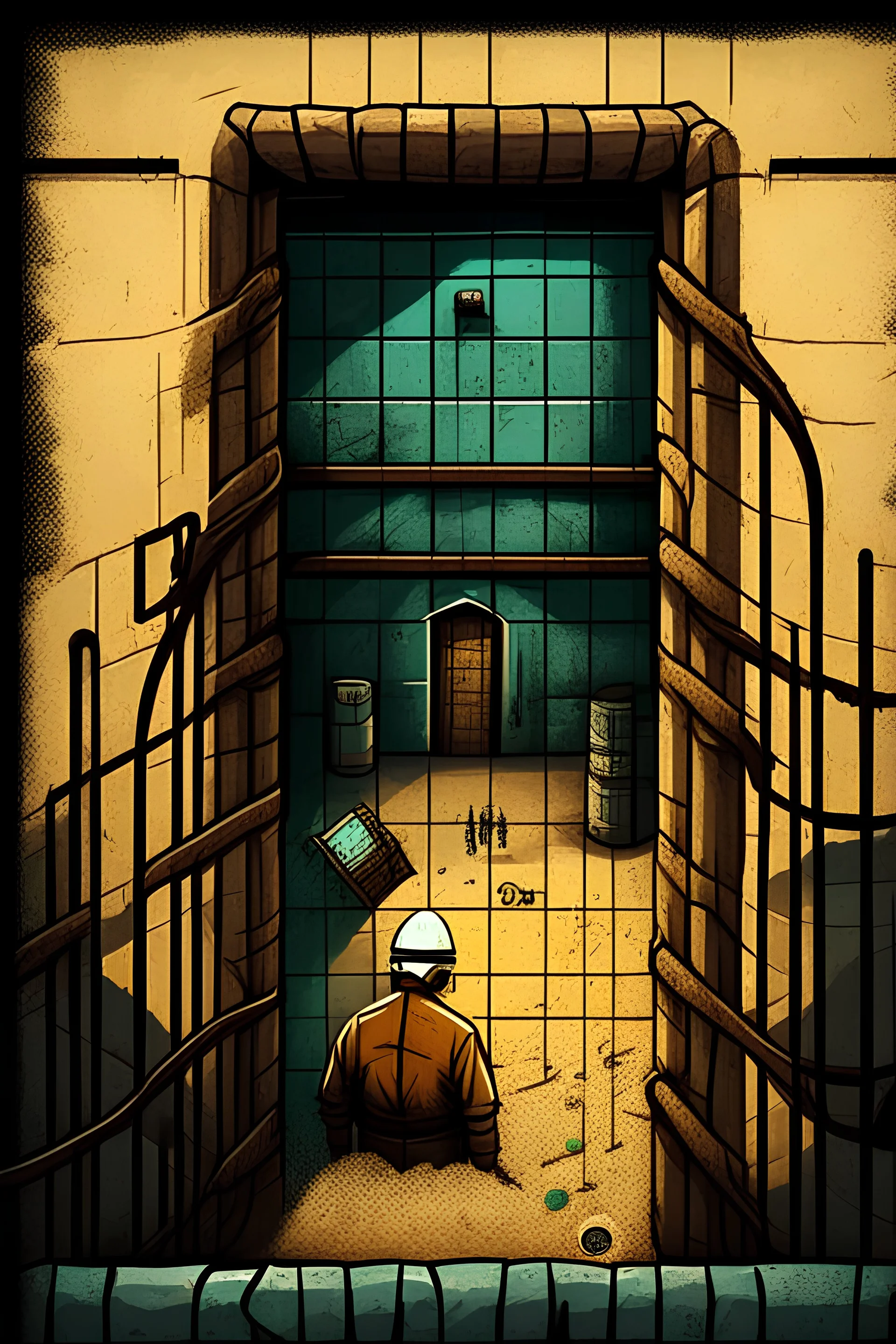 art representing the game prison architect