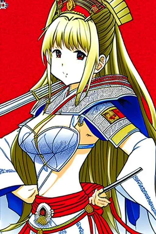 Manga Yui Hatano dressed as a samurai