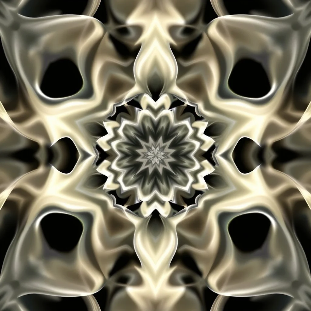 Mesmerizing abstract 3d visual, recursive Symmetrical structure of flowing translucent shapes, centered, soft aesthetic, negetive space.