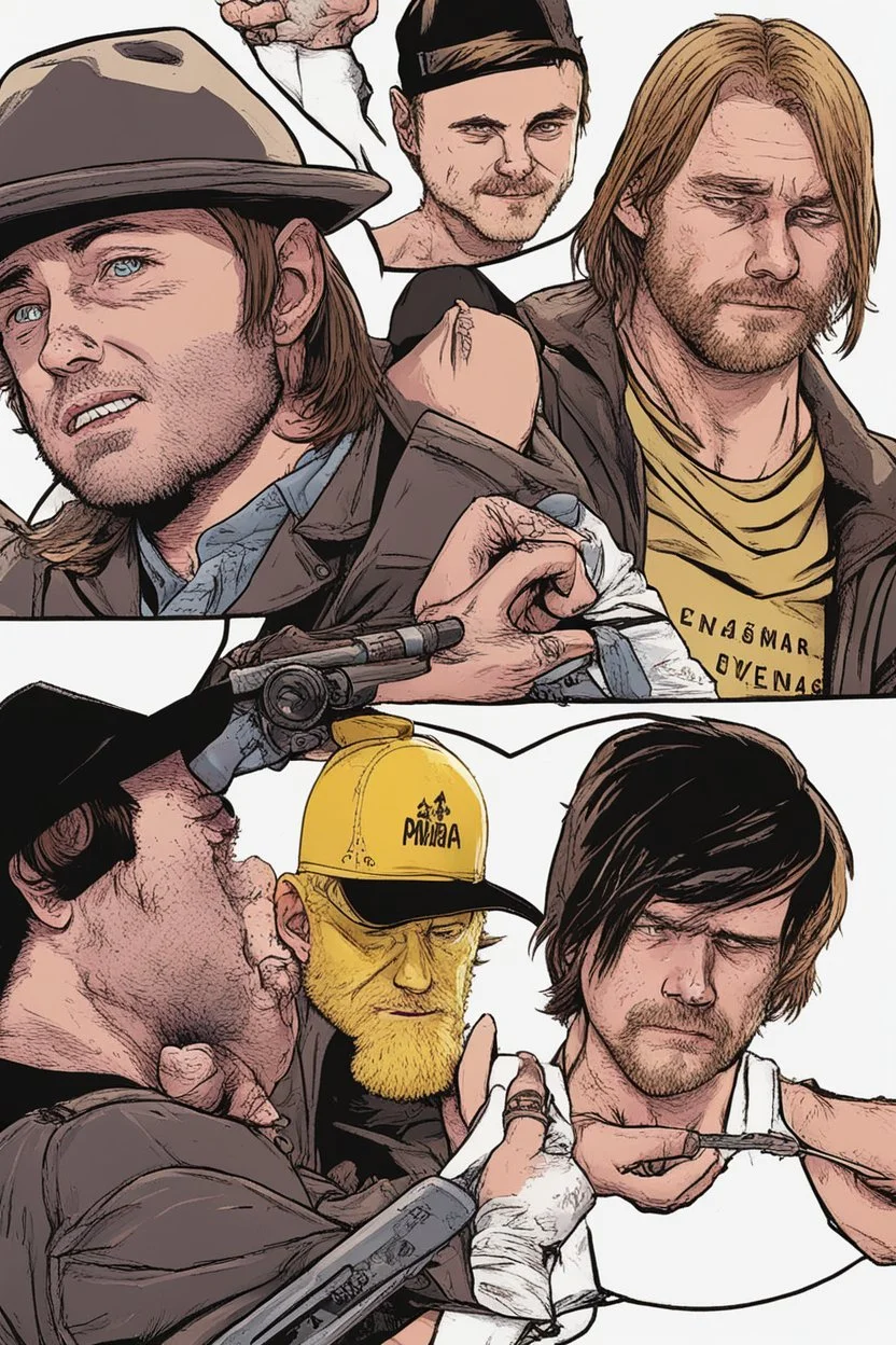 Carl Grimes x Jesse Pinkman, Negan x Homelander.