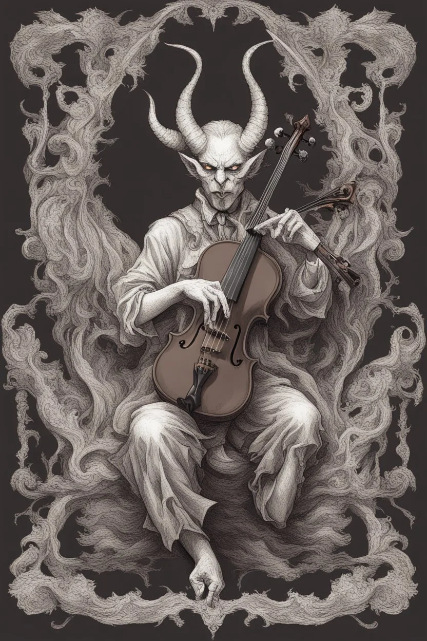The violin demon, fantasy