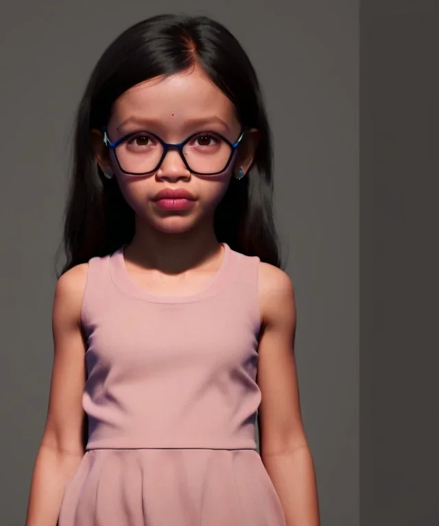 Jenna ortega toddler, full body, dramatic lighting, hyper realistic