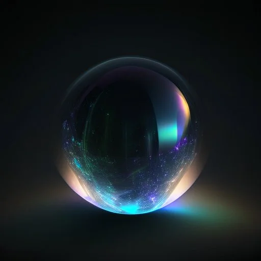 3d holographic sphere shape isolated on infinite dark background, glow, glass effect, 4k.