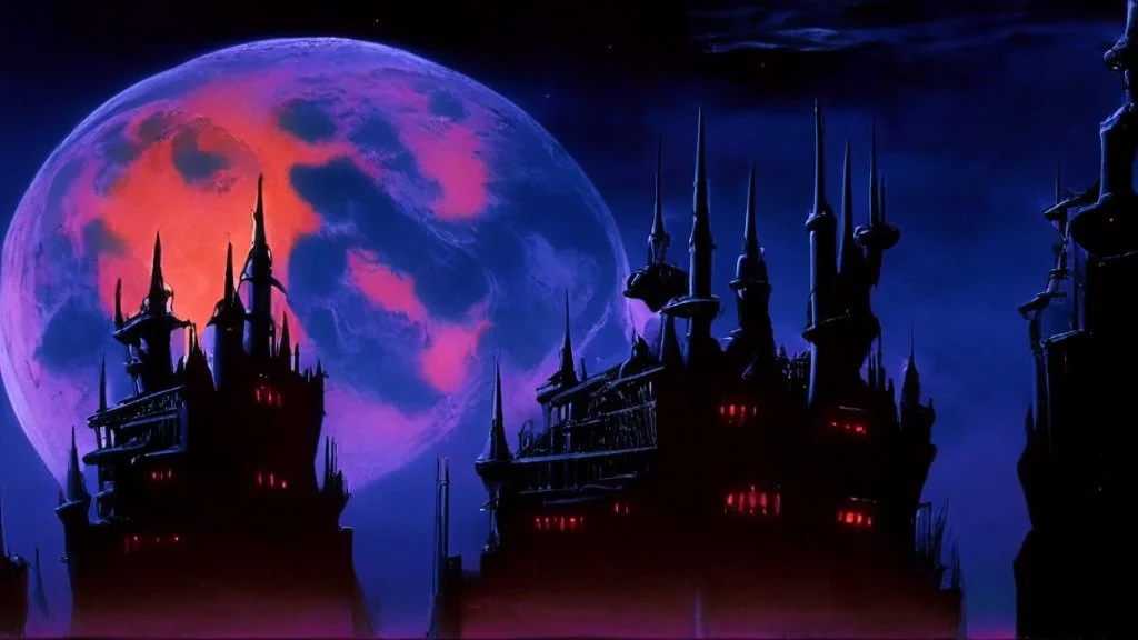 castle at night