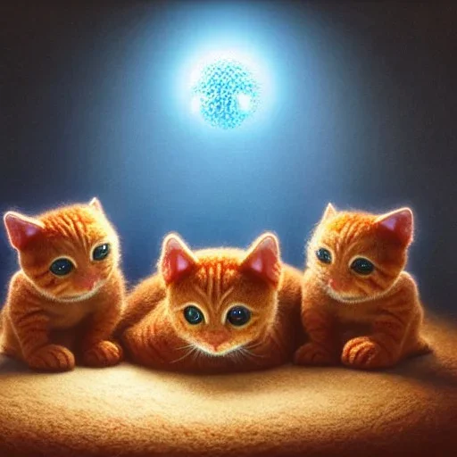 multiple gingerbread kittens, gumdrop eyes, vibrant, ball of yarn, 8k resolution, centered, high-quality, fine-detail, digital art, detailed matte, volumetric lighting, illustration, 3D octane render, brian froud, howard lyon, greg rutowski, George Grie