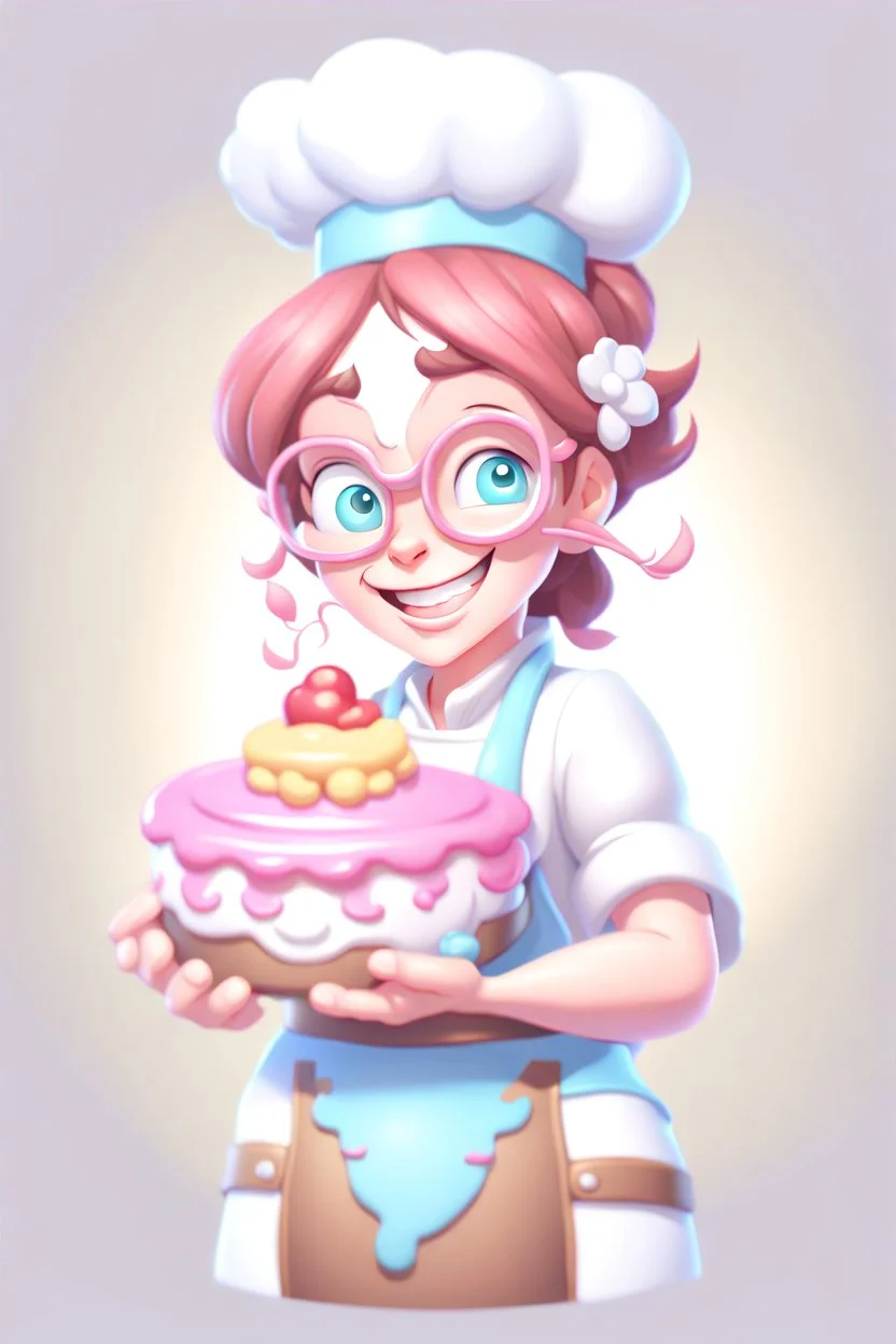 a cartoon character thirty years old confectioner , an ultrafine detailed painting by senior character artist, featured on polycount, sots art, artstation hd, 2d game art, behance hd