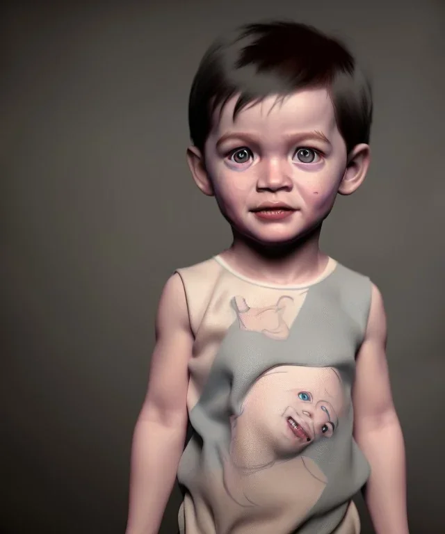 picasso toddler, full body, dramatic lighting, hyper realistic