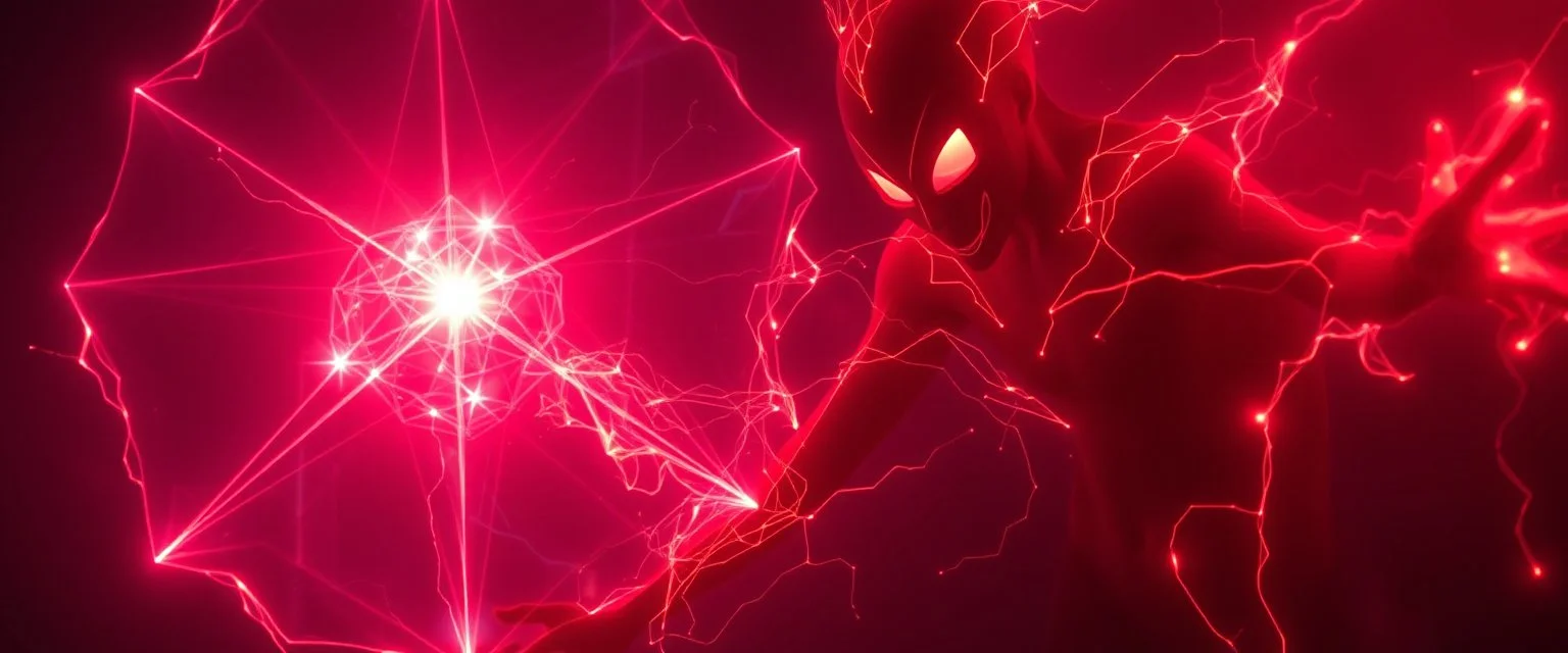 plasma vampire flickers like hypnotic fire in geometric shapes