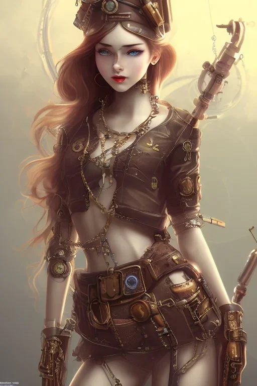 steampunk girl cute body