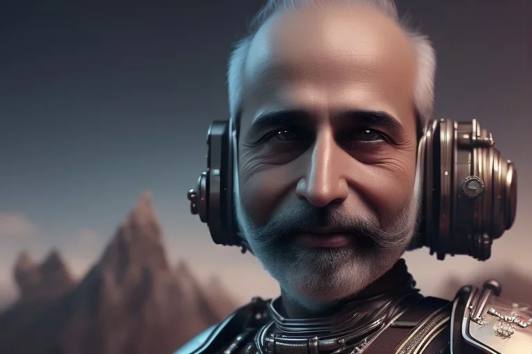 portrait of Atul Bhardwaj bald, lego, steampunk, unreal 5, octane render, cinema4d, dynamic lighting, dramatic lighting, 4k, redshift render, highly detailed, hyper realistic