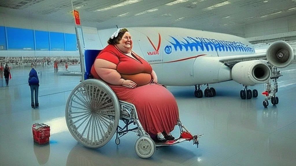 wheelchair for overweight lady at turkish airlines