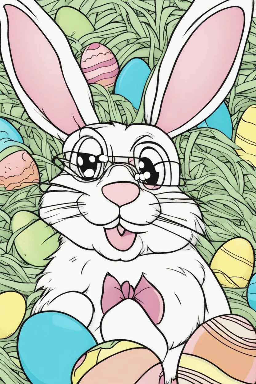 easter bunny coloring page for toddlers