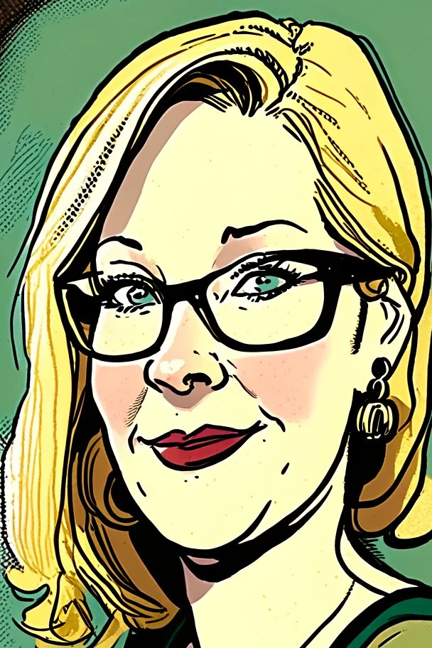 Comic portrait of Rhonda Rowsey