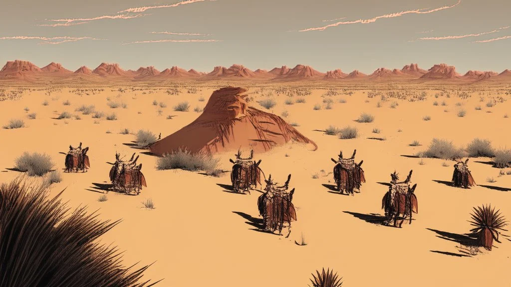 desert, comic style