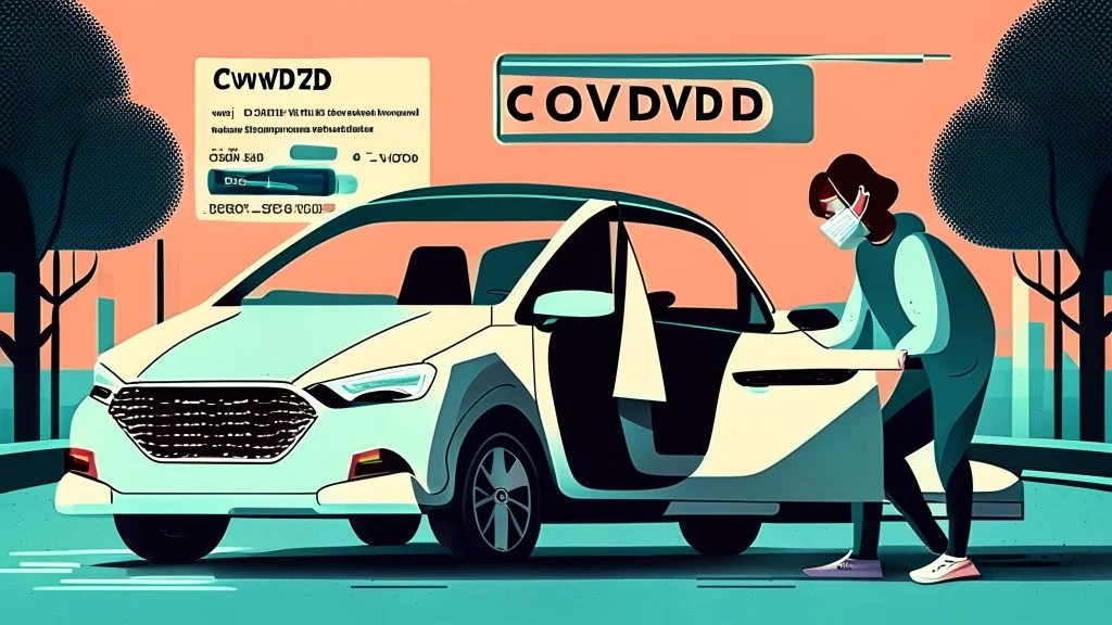 giving a car covid test