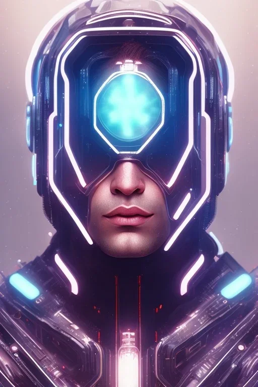 cyberpunk, head, men, portrai, tron