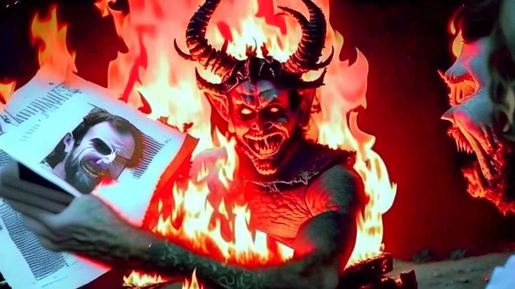 delivery driver summons demon by burning old antique photos in big fire