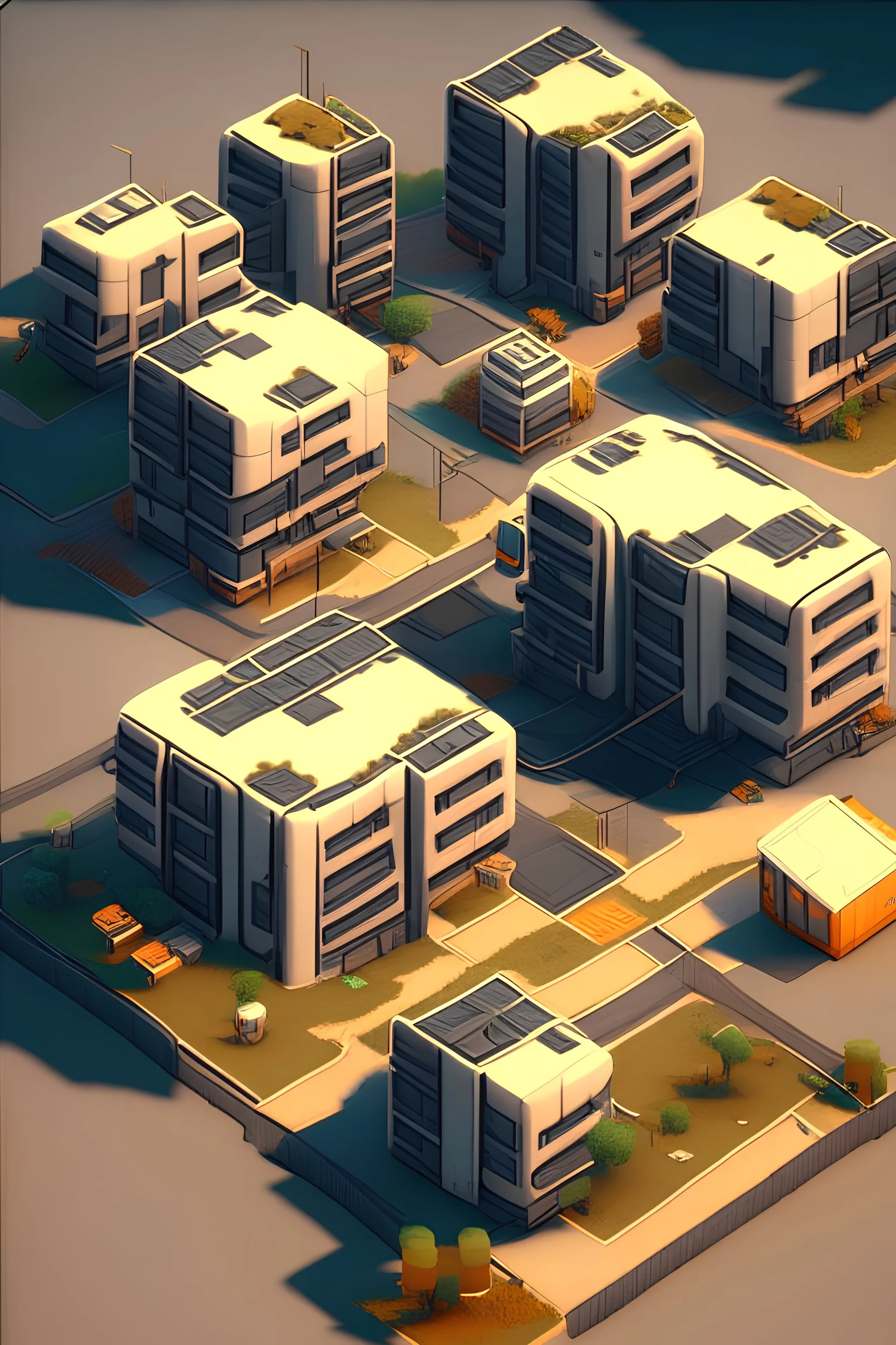 prefab Module colony town