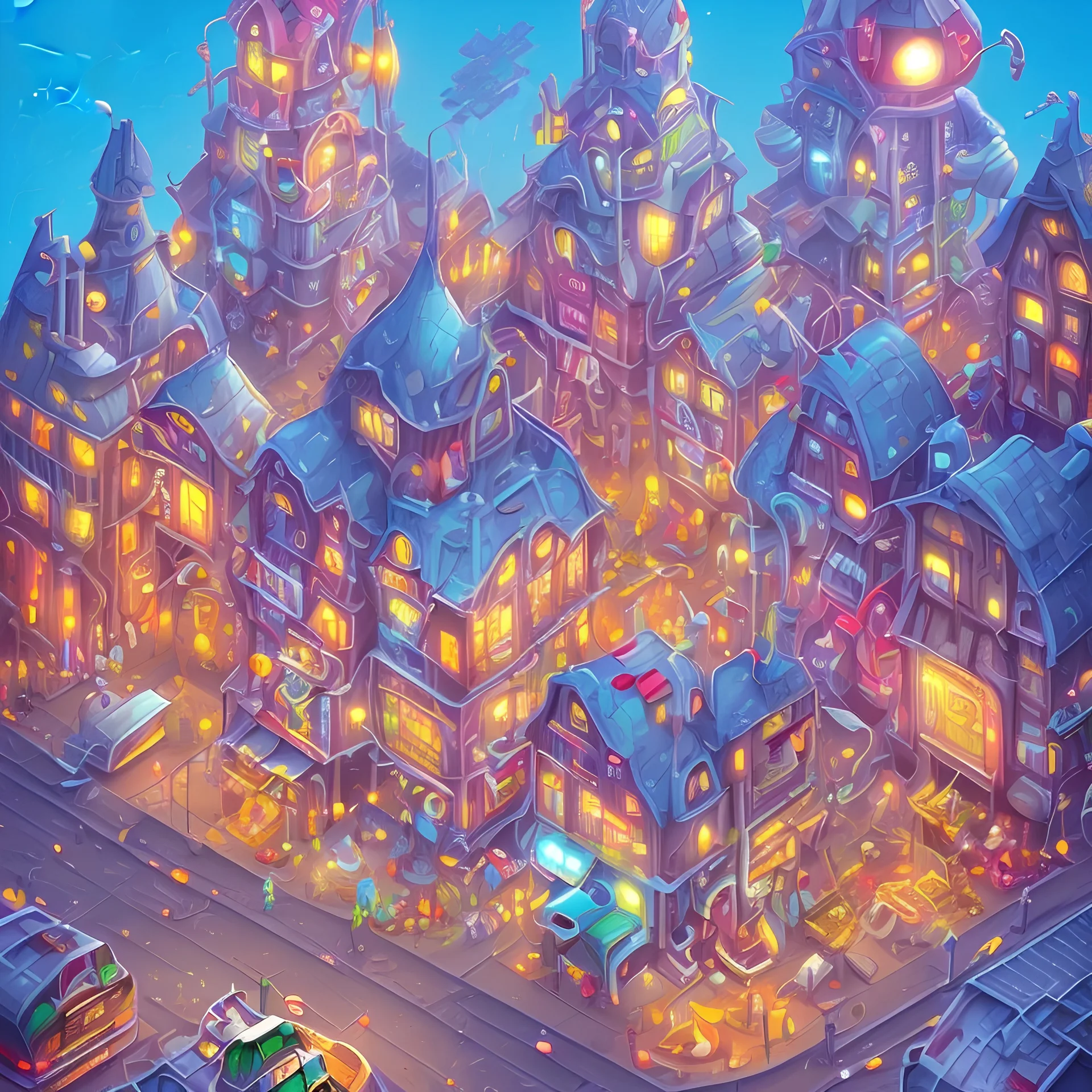 Cute Cartoon City