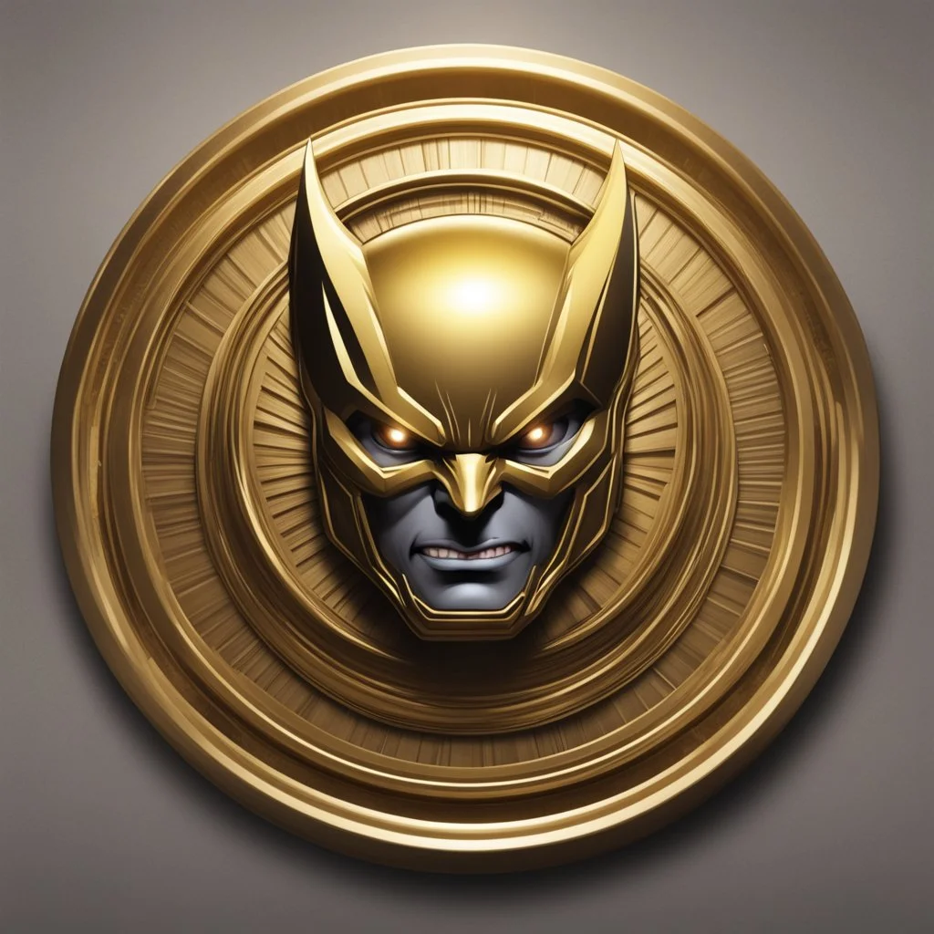 wolverine logo animated inside a golden medalion