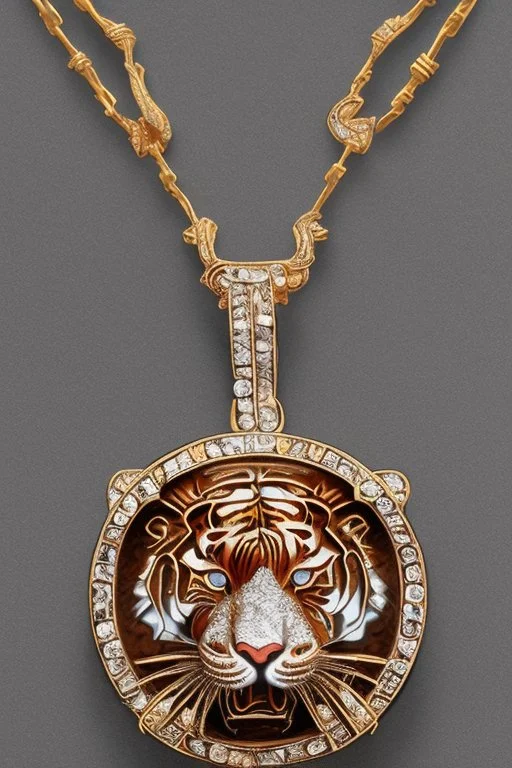 Tiger lily crystal necklace