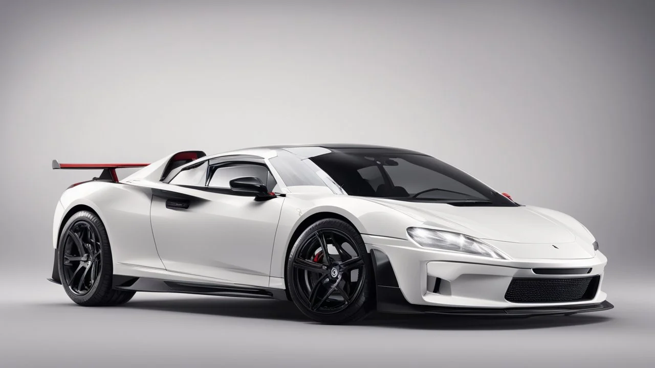 tinny sport car, based on a honda nsx , white color