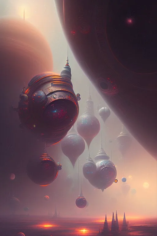 Inner bazaar in outerspace as greg rutkowski style