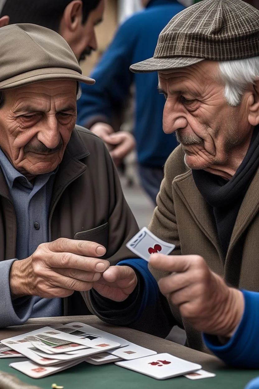 dos personas jugando al truco (juego de cartas argentino)