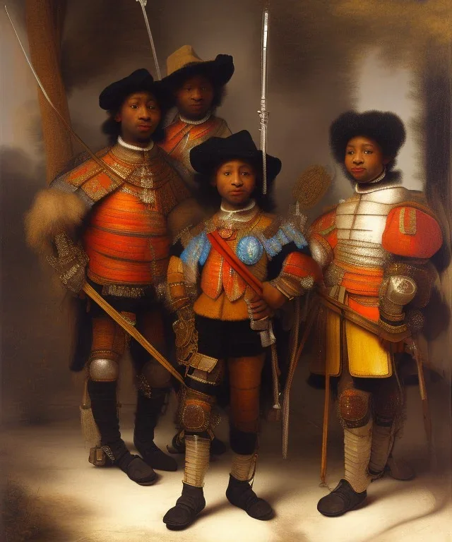 wealthy African American young boys by Rembrandt