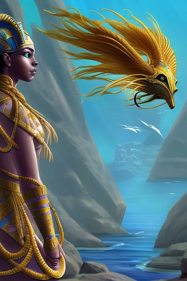 [vivid Ancient Egypt] Lukka: Like the sea's horizon, their gaze is piercing, their intentions as deep as the waters they traverse. Gleaming weapons, their edges kissed by the Bronze Age's artistry, reflect their nautical expertise. With each step, the Lukka weave tales of the maritime realms that have shaped their souls.