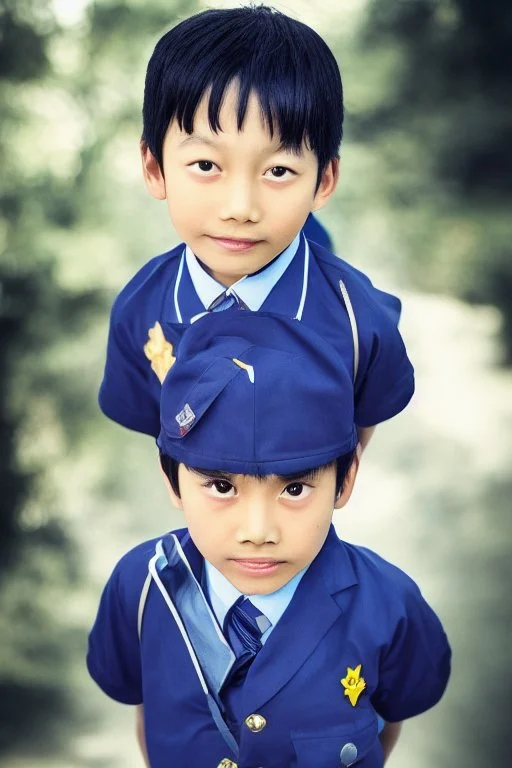 6 year old asian schoolboy in his school uniform portrait, epic colour treatment, cinematic colour treatment, meticulously intricate perfectly symmetrical extremely detailed, pixiv daily ranking, pixiv, extreme depth of field, artstation, spectacular details, volumetric lighting, masterpiece, cinematic, Hollywood production, 8k resolution, high definition, max octane render, vivid colors, max resolution, unreal engine , max perfectionism, realistic composition, professional photography, max focu