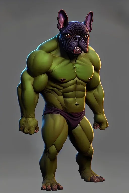 alien french bulldog musculature hulk body HD strong french bulldog hulk marvels Warcraft