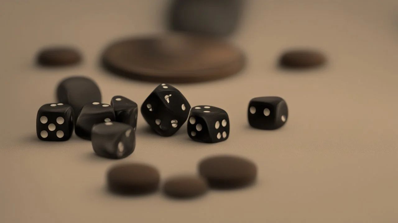 pair of dice on a table