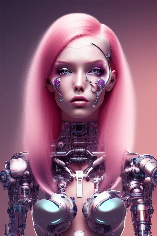 cyborg, pink hair, sexy, perfekt, real, dream