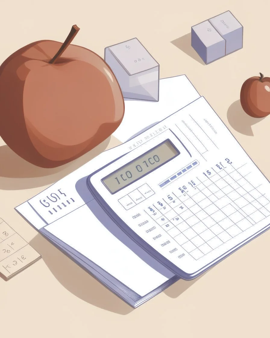 An illustration of a real-life word problem that requires algebraic thinking, such as calculating the cost of a shopping spree with discounts and sales taxes.