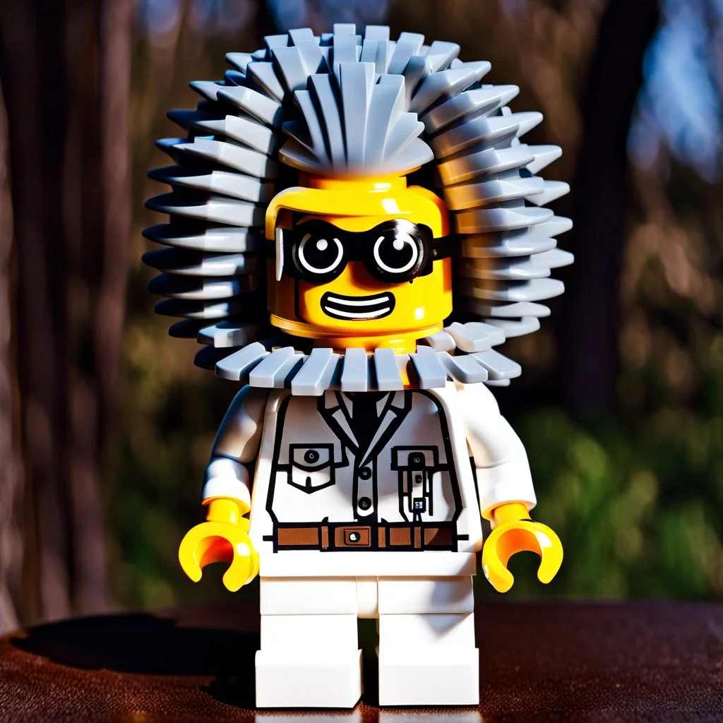 picture of a lego minifigure Epidemiologist Yeti, (2020), professional photograph, clever