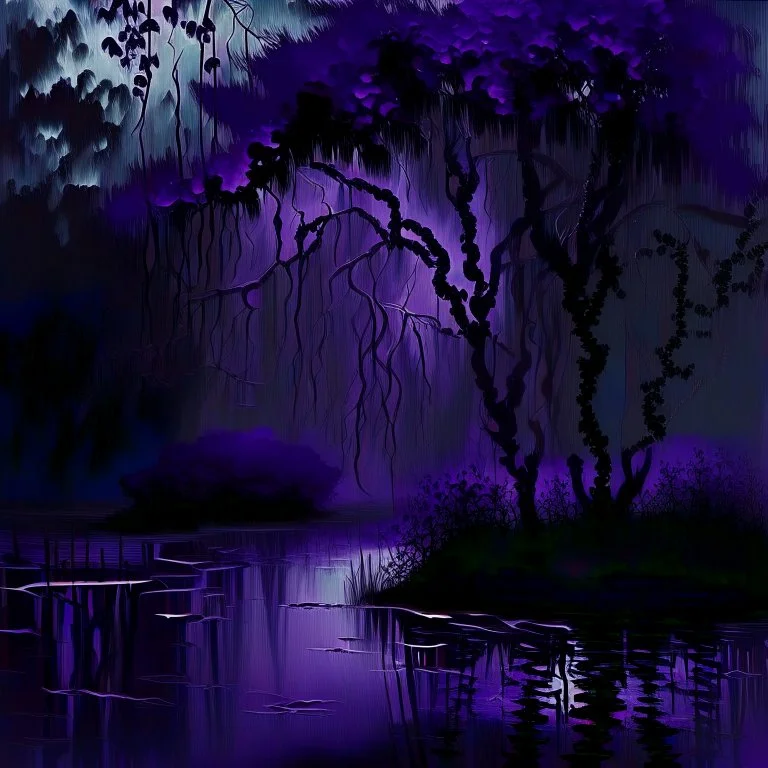 dark purple impressionism