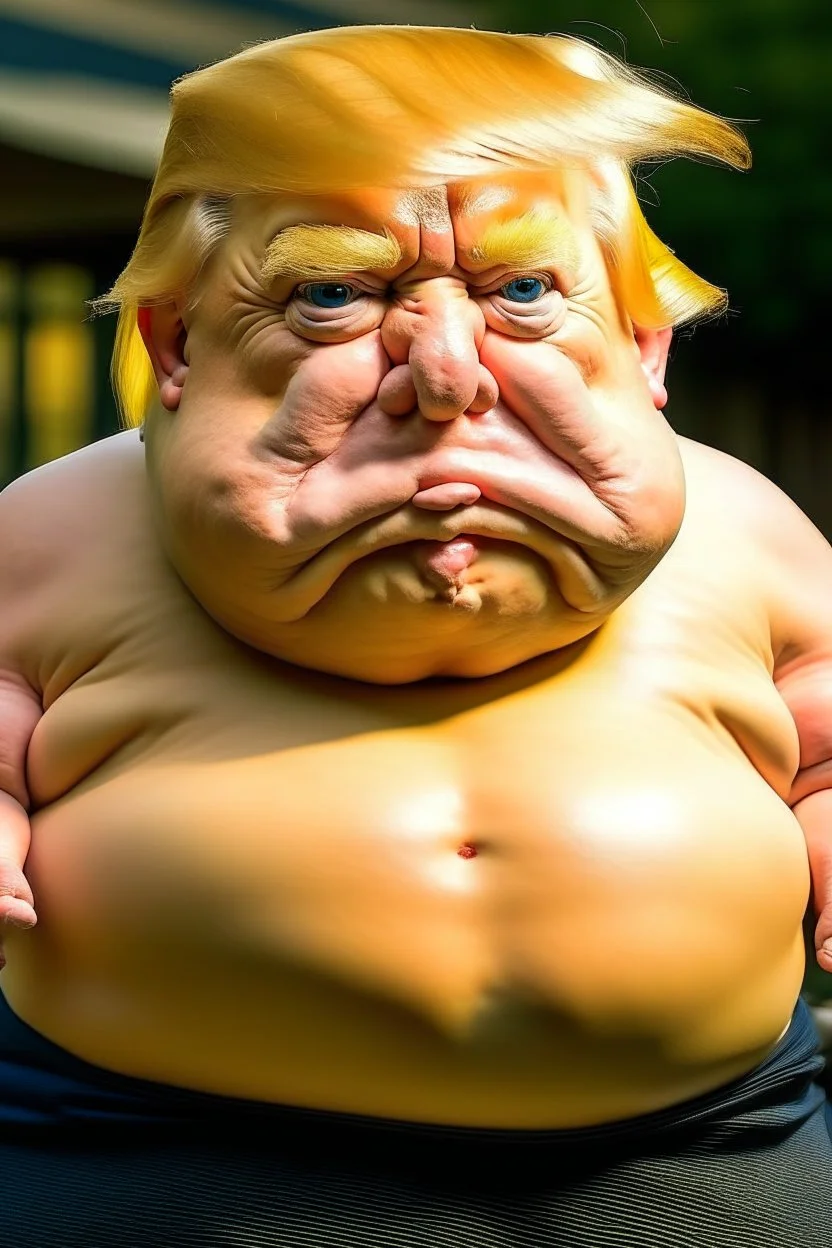 donald trump as a fat ugly pig