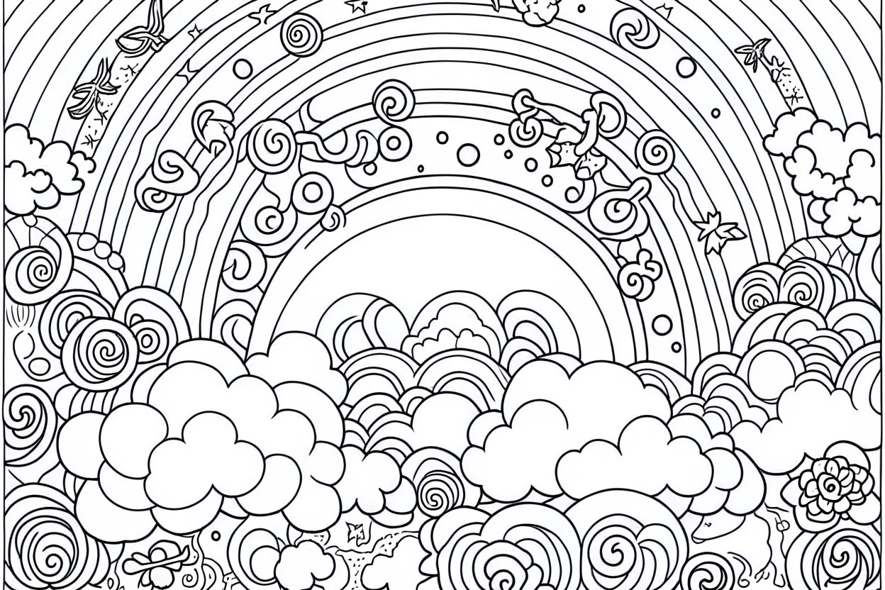 rainbow coloring page