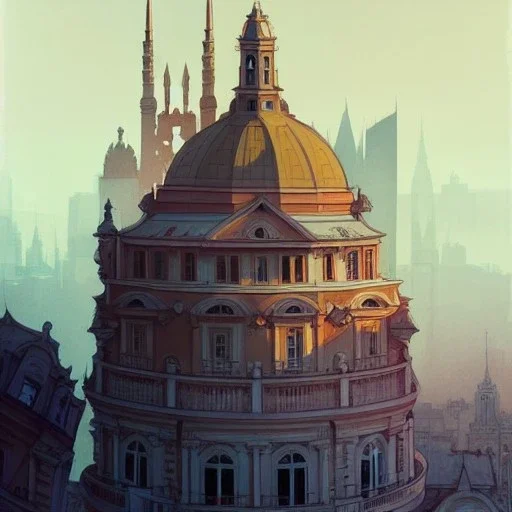 "Skyline of a city" Beaux Arts architecture,+palladio+detailed facades+uphill road+trees+ biopunk+Bueno Aires+turin+trieste+Book illustration by Gediminas Pranckevičius, Jean Baptiste Monge, Brian Kesinger, Anton fadeev, Kilian Eng, strong lines, high contrast vibrant colors, highly detailed, 16k resolution, trending on behance""